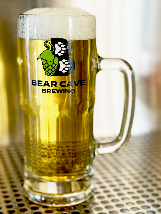 Bear Cave Glass Stein 22oz