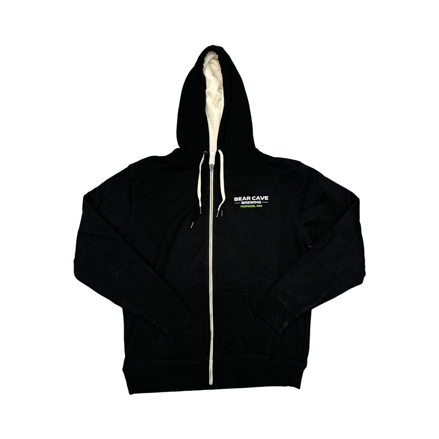 Bear Cave Sherpa Wool-lined Full Zip Hoodie