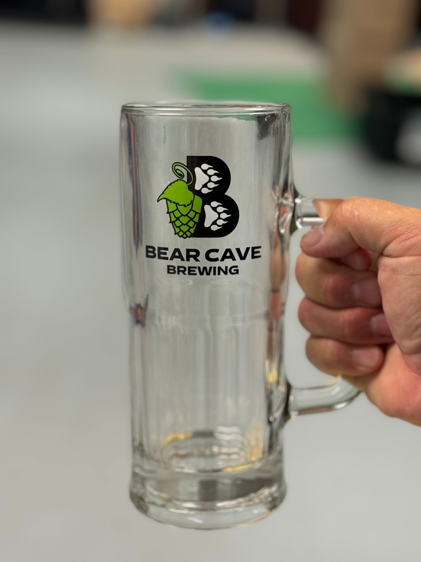 Bear Cave Glass Stein 22oz