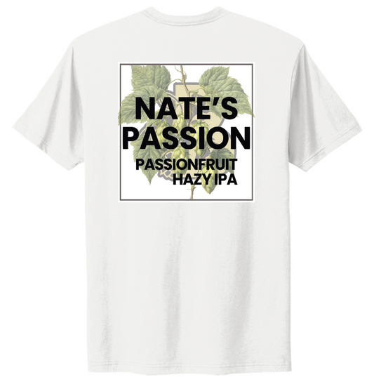 Bear Cave Brewing NATE'S PASSION TEE - WHITE